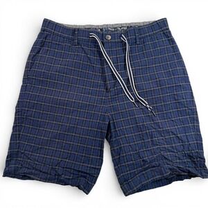 Todd Snyder x Footjoy Plaid Shorts Mens Large Blue Drawstring Casual Golf FJ